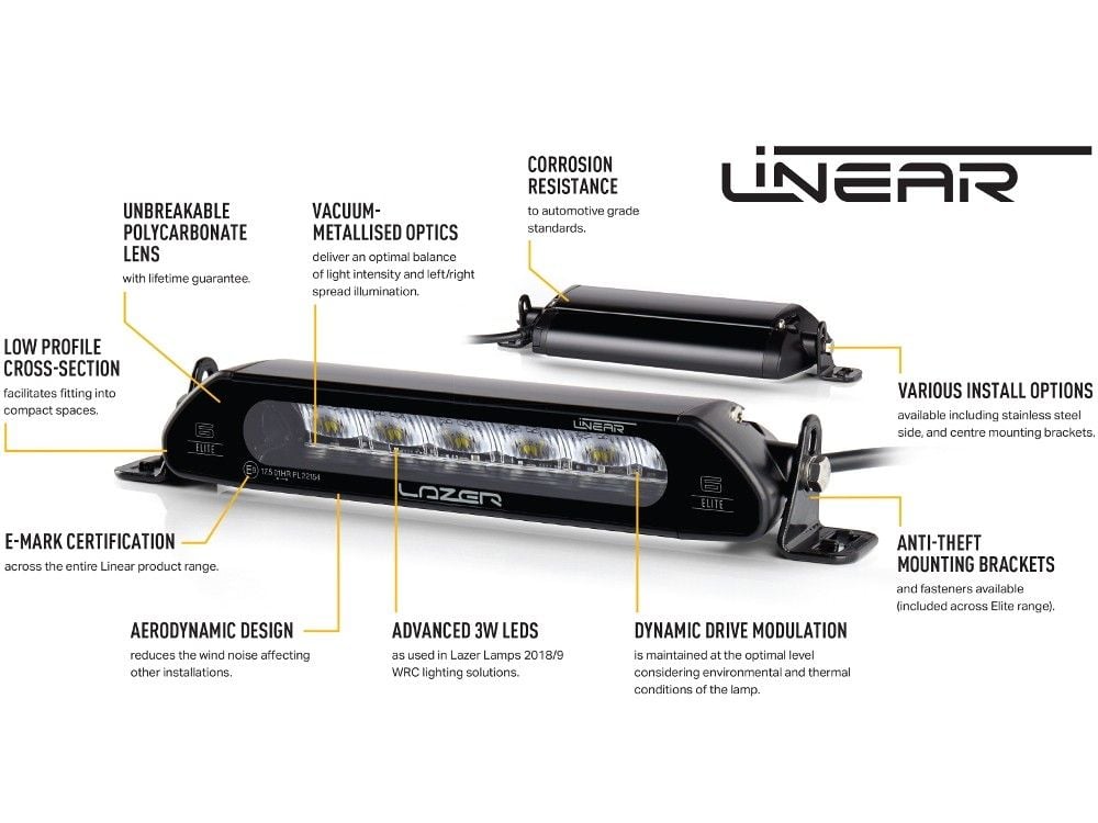 Lazer Linear 42 Std Led ekstra lysstang 45" (1132 mm) - dimensionsspecifikation | Lazer