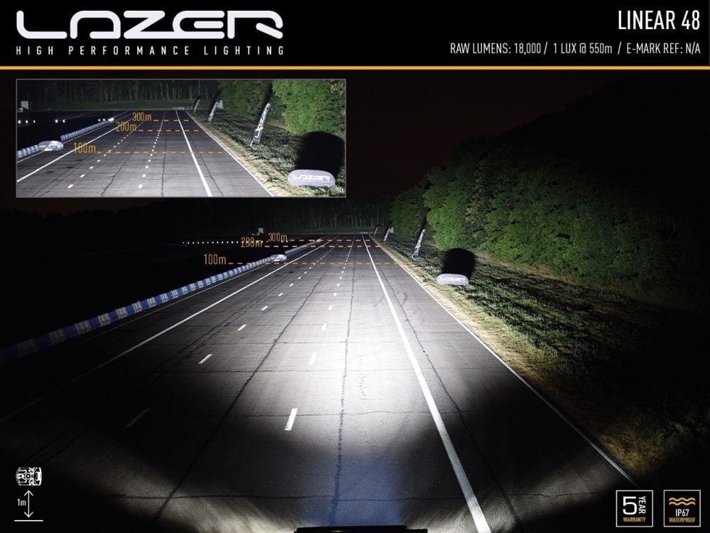 Lazer Linear 48 Std LED ekstra lysrampe 51" (1282mm) - i brug | Laser