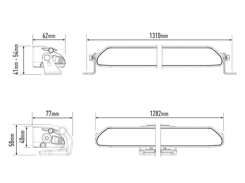 Lazer Linear 48 Std LED ekstra lysrampe 51" (1282 mm) - Tilbehør og dele | Laser