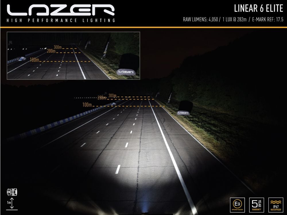 Lazer Linear – 6 Elite led – rampe – 232 mm – nærbillede detaljer | Laser