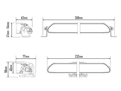Lazer Linear – 6 led – rampe – 232mm – i brug | Laser