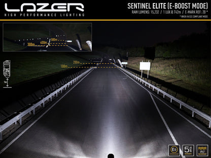 Lazer Sentinel Elite LED hjælpelys 9" Sort Positionslys - nærbillede detaljer | Laser