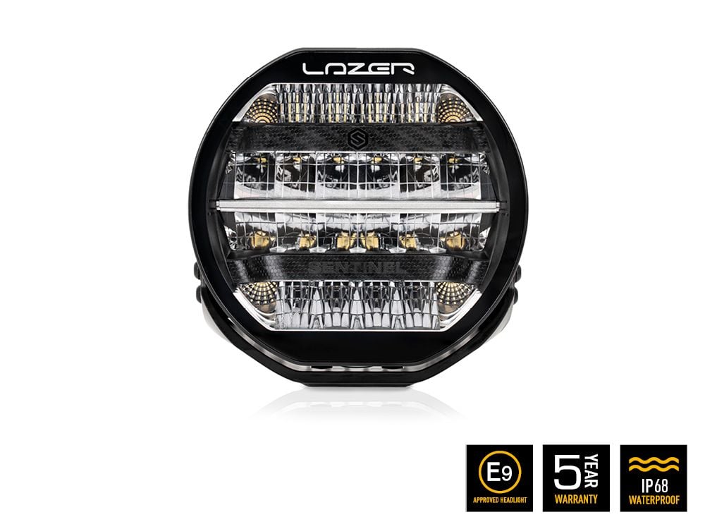 Lazer Sentinel Std LED ekstralys 9" Sort - nærbillede detaljer | Laser