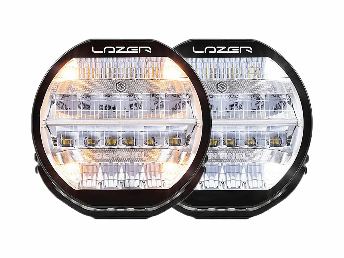 Lazer Sentinel Std LED-hjælpelys 9" krom - produkt set fra siden | Lazer