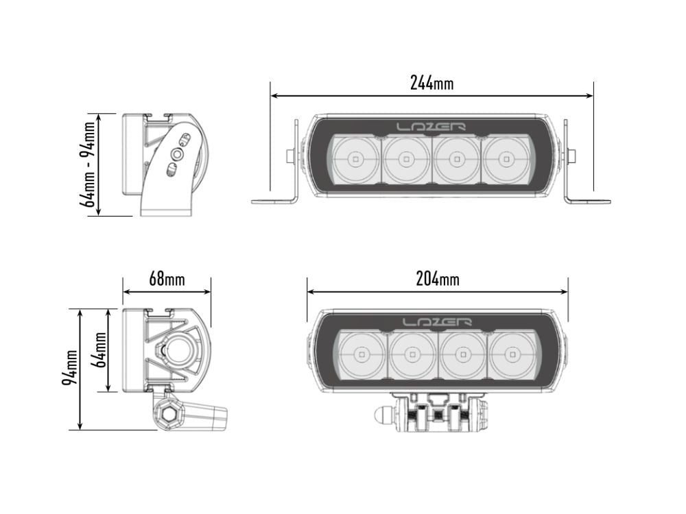 Lazer ST4 Evolution Extra Light Ramp 8" (204 mm) - Emballage og indhold | Lazer