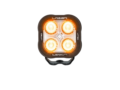 produktbillede forfra, der viser Lazer Utility – 50 – Baglygte og blitzlys – Lazer