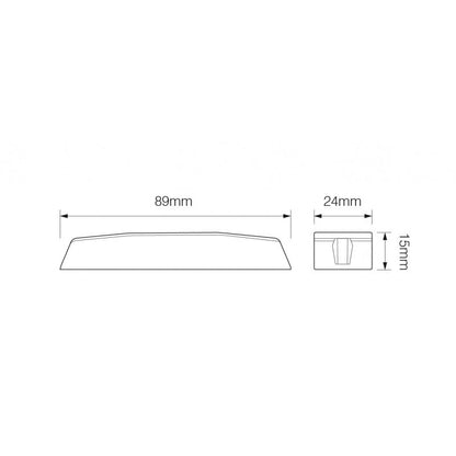 nærbillede af detaljer og materialer af Flash light Slimline 4LED R65 Blue – LEA