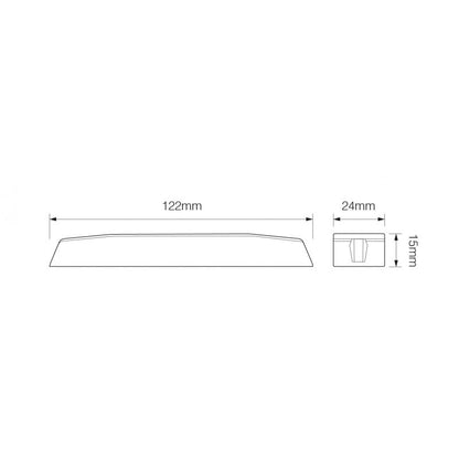 nærbillede af detaljer og materialer af Flash light Slimline 6LED R65 Blue - LEA
