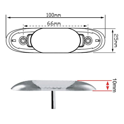 Indvendig LED - strip 100mm - Blå - nærbillede detaljer | LEA