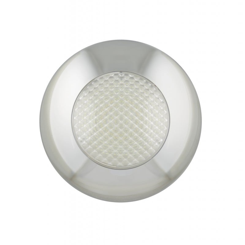 produktbillede forfra med interiørlampe Ø143mm – Krom – LEA