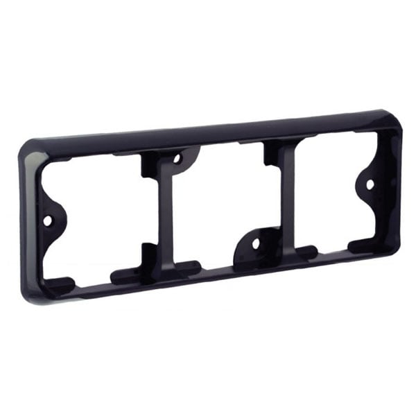 Lamperamme 3x100 - serie Sort - produktbillede forfra | LEA