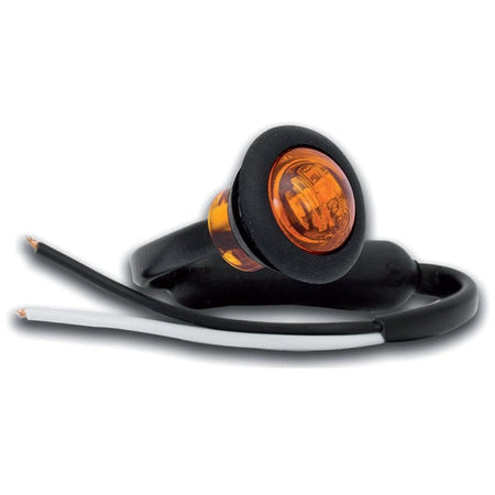 Rund sidemarkør 28mm gul - produktbillede forfra | LEA