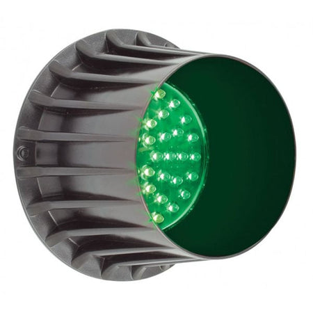 produktbillede forfra, der viser Trafiksignal Grøn 12V - LEA