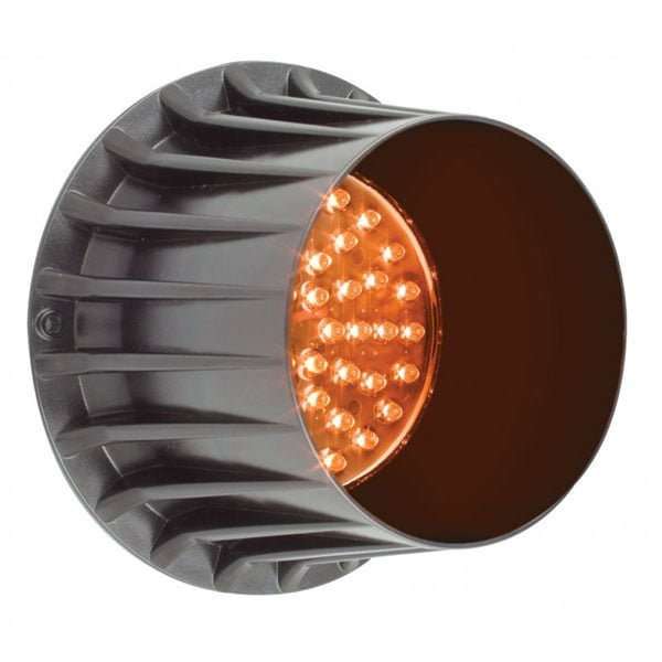 Trafiksignal Gul 12V - produktbillede forfra | LEA
