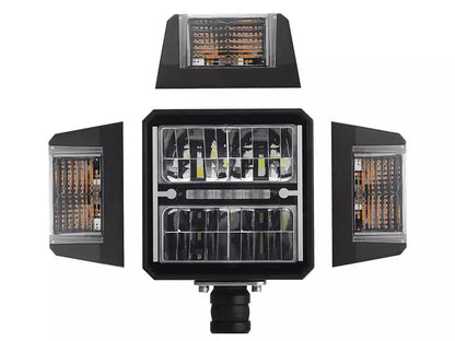 sidebillede, der viser profil og design af Bullboy Agriline plovlampe - 12/24V - Bullboy