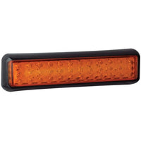 LED Blinklygte 200mm Amber – Sort – produktbillede forfra | LEA