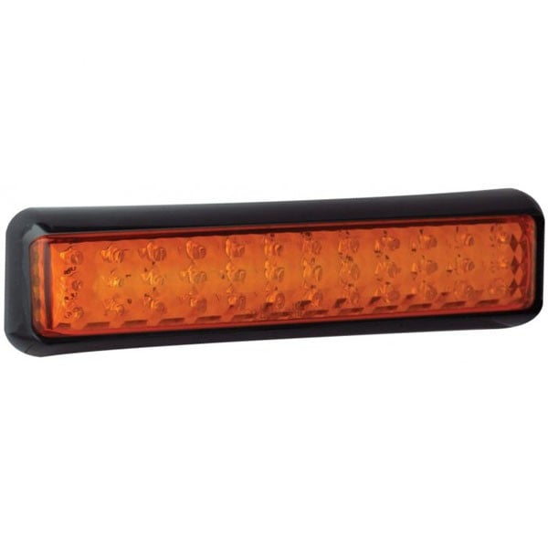 LED Blinklygte 200mm Amber – Sort – produktbillede forfra | LEA