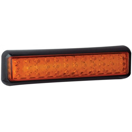 LED Blinklygte 200mm Amber – Sort – produktbillede forfra | LEA