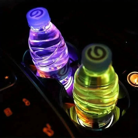 LED-bakker til kopholdere - Oplyste kopholdere til bil | Farve, der kan tilpasses - Carlevel - 