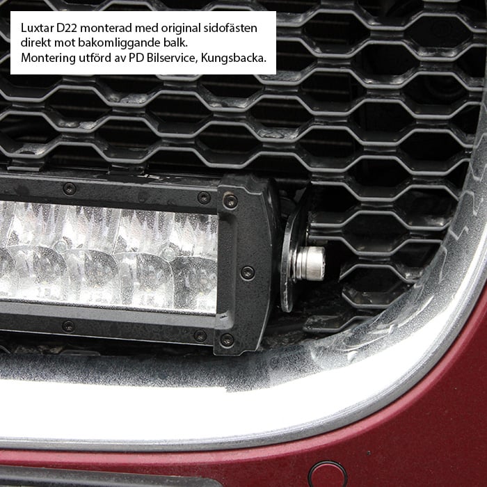 LED ekstralys ® D-serien Sidemontering – LUXTAR – produkt set fra siden | LUXTAR