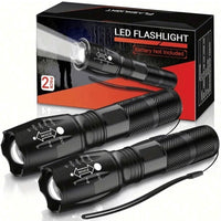 2-pak LED - lommelygter - Zoombar, 5 lystilstande til udendørs brug - Carlevel - Lommelygter og pandelamper