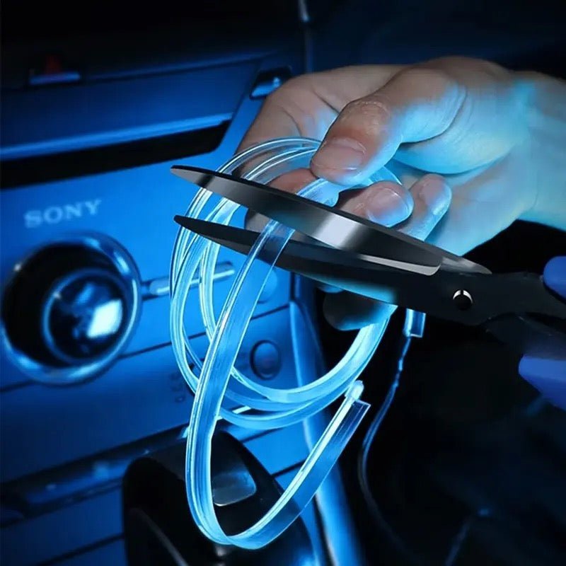 GlowStrip - Fleksibel RGB LED Dekorativ Strip med App-styret belysning til bil - Carlevel - 