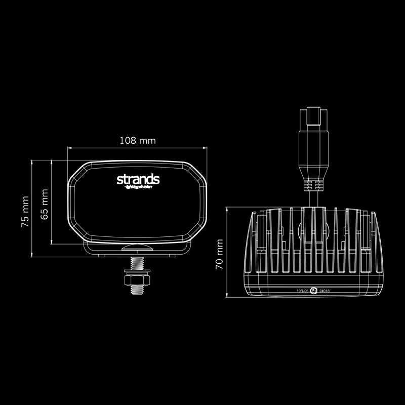 LED-rampe FOR9T Light Pod 4" 2600 lm - Hvid/Orange Poselys - alternativ visning | Carlevel