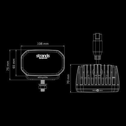 LED-rampe FOR9T Light Pod 4" 2600 lm - Hvid/Orange Poselys - alternativ visning | Carlevel