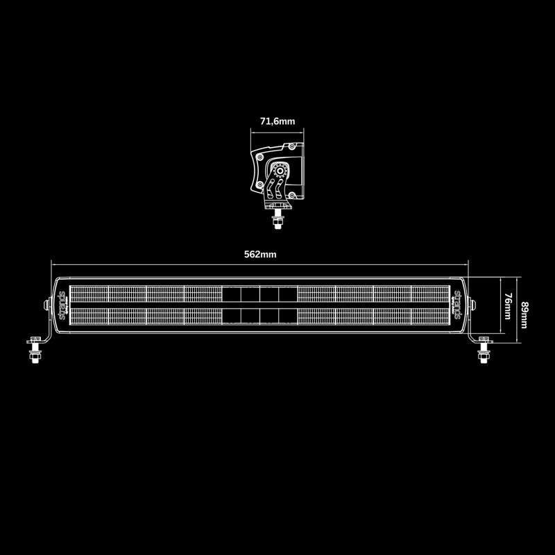 LED-rampe Siberia DR 22″ 6316 lm 1 lux @ 424 m - tilbehør og dele | Carlevel