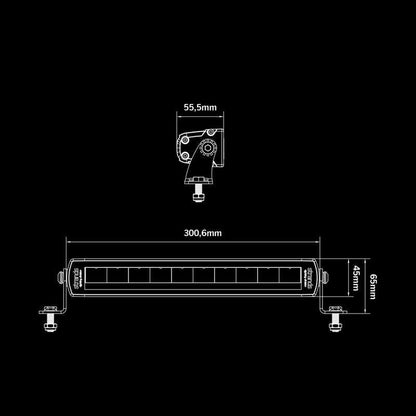 LED-rampe Siberia SR 12″ 2200 lm E-godkendt – emballage og indhold | Carlevel