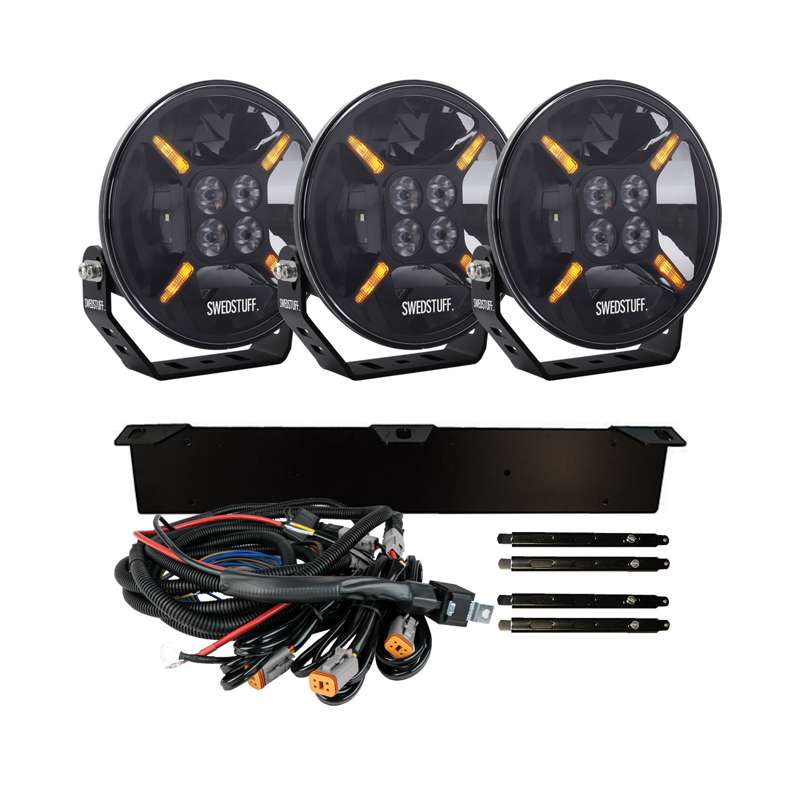 Swedstuff LDL - 01 9″ LED Ekstra lys sæt 3 - pakke - Komplet pakke - Carlevel - 