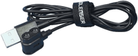 Ledlenser magnetisk ladekabel iH/MH-serien sort lynlås - hætte - forfra produktbillede | LED LINSER