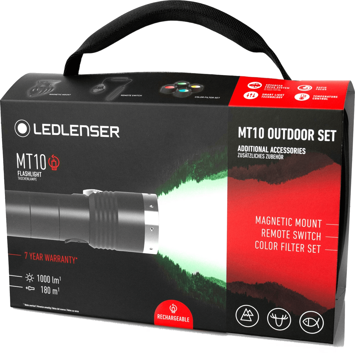 LEDLENSER MT10 COMBO Sort – nærbillede detaljer | LED LINSER