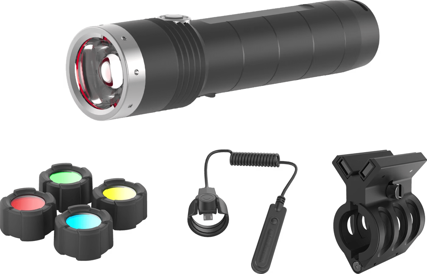 LEDLENSER MT10 COMBO Sort – produktbillede forfra | LED LINSER