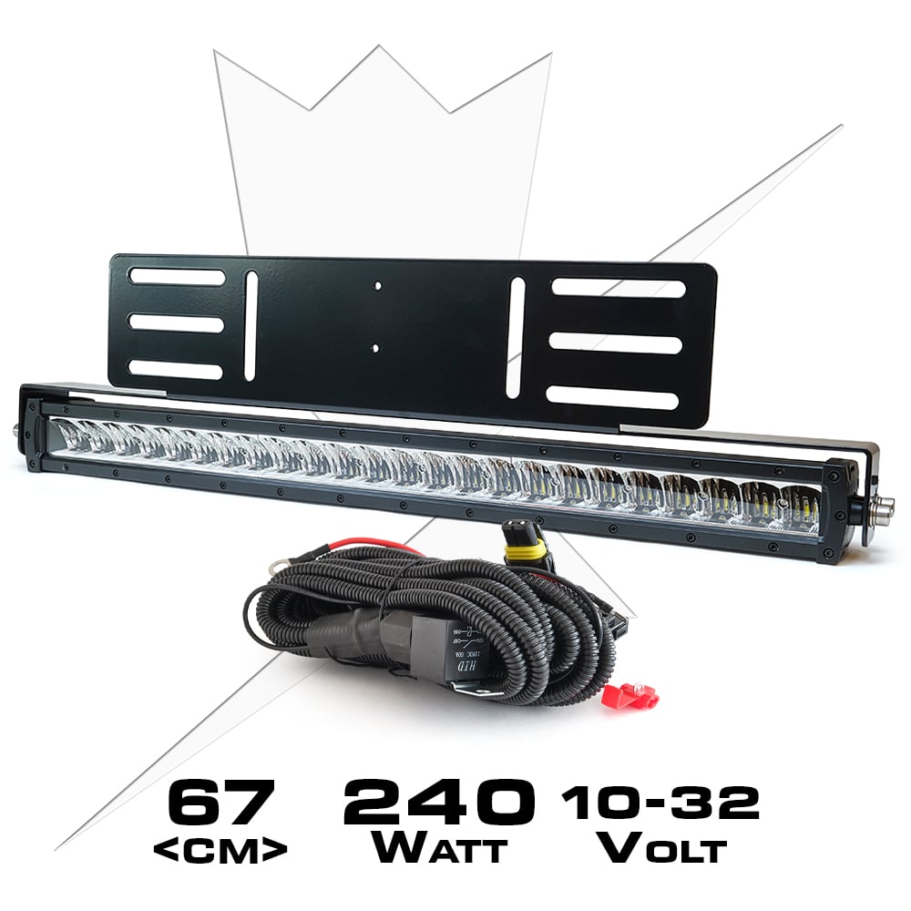 sidebillede, der viser profil og design af Ledramp Pakke LUXTAR X24 Black Edition – Forsænket – 240W – LUXTAR