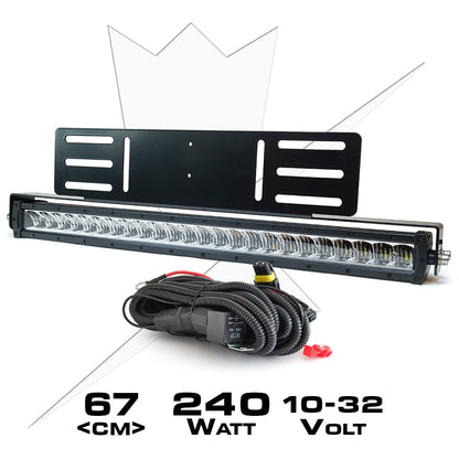 sidebillede, der viser profil og design af Ledramp Pakke LUXTAR X24 Black Edition – Forsænket – 240W – LUXTAR