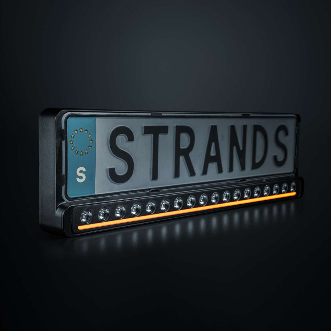 LED-rampe D-Line 20″ Strands Lighting Division – hvid/orange positionslys + indbygget relæ – produktbillede forfra