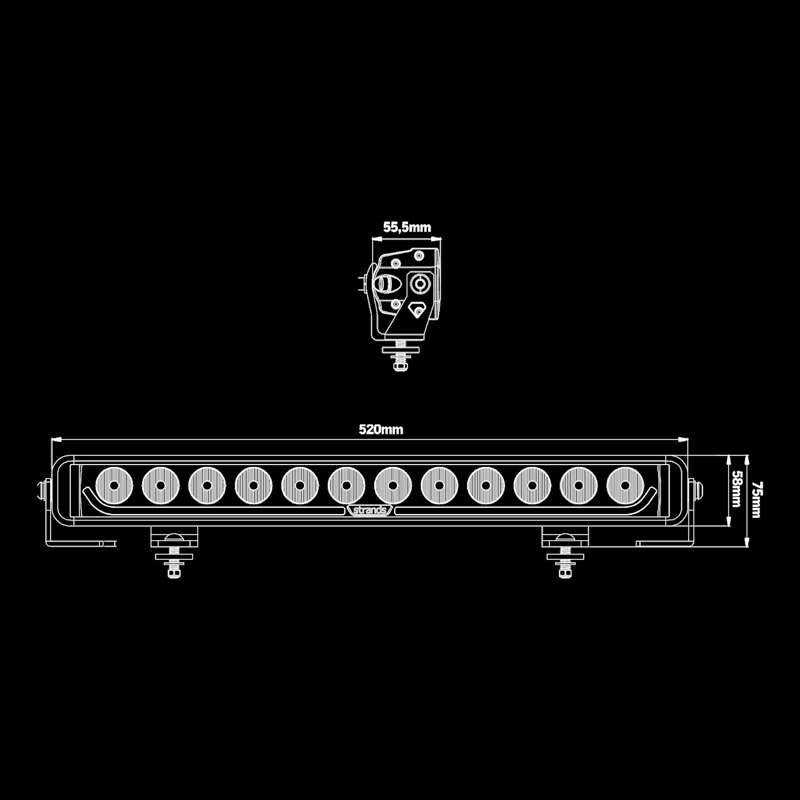 LED rampe Strands Dark Knight Identity 20" 11000 lm - alternativ udsigt | Strands Lysafdeling
