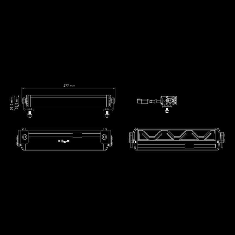 LED rampe Strands Firefly 10" 5010 lm - rav/hvid - produktbillede 17 | Strands Lighting Division