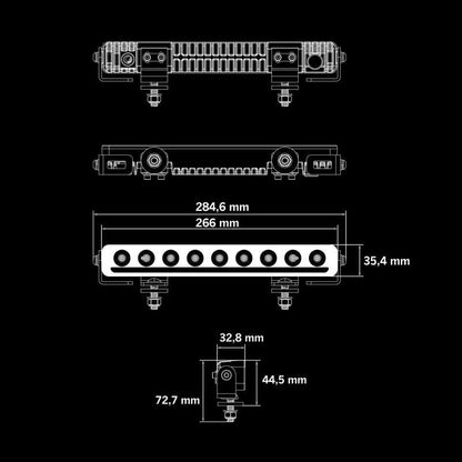 LED rampe Strands Lighting Division Nuuk D-Line 10″ 5.500 lm – Sort design – supplerende visning | Strands Lysafdeling