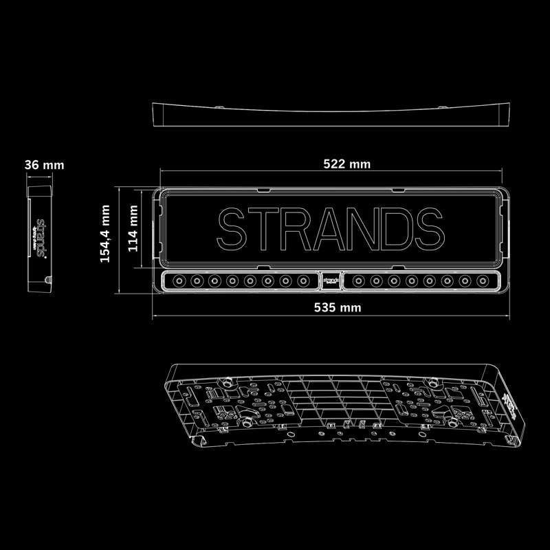 LED rampe Strands Lighting Division Nuuk E-Line Duo Sort 2×10″ 8.100 lm – målspecifikation | Strands Lysafdeling