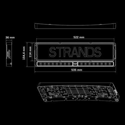 LED rampe Strands Lighting Division Nuuk E-Line Duo Sort 2×10″ 8.100 lm – målspecifikation | Strands Lysafdeling