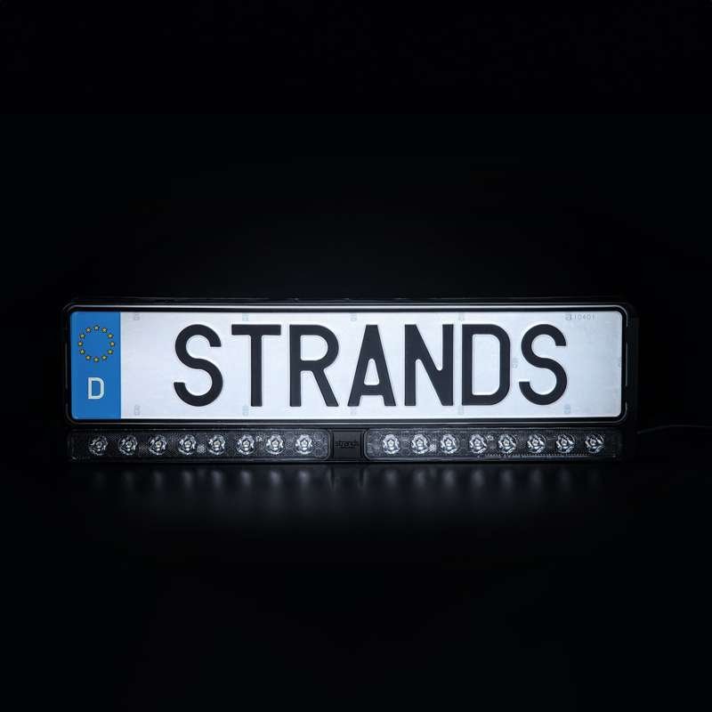 LED rampe Strands Lighting Division NUUK E-Line Duo med nummerpladeholder 8793 lm - ekstra lys - nærbillede detaljer