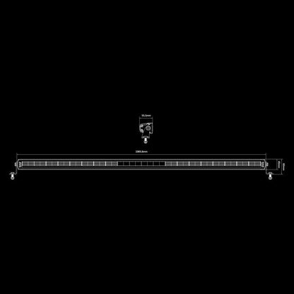 LED-rampe Strands Siberia SR 42" 7.434 lm - hvid/orange, pos - emballage og indhold | Strands Lighting Division
