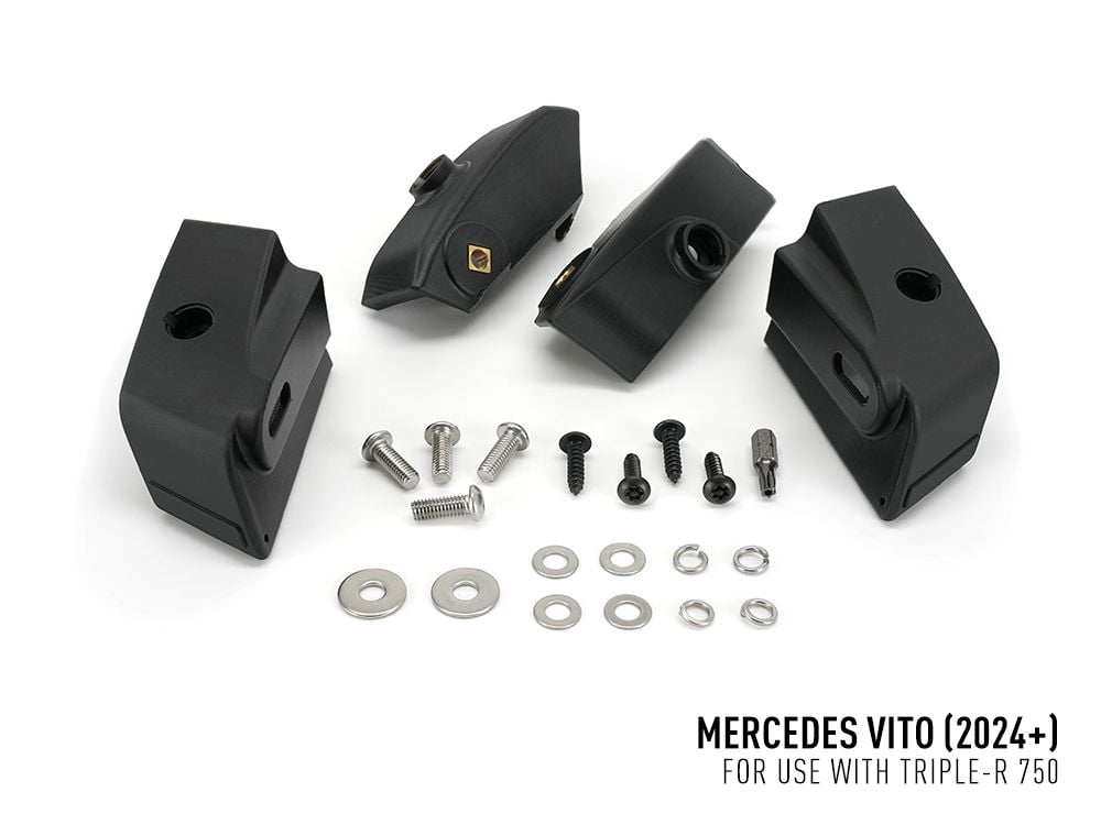 nærbillede af detaljer og materialer i Led-rampesæt Triple – R 750 Elite Mercedes Vito 2024+, Lazer – Lazer