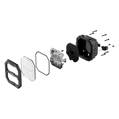 ekstra visning, der viser funktionerne i LEDriving arbejdslys Cube PX1500 Spot – OSRAM