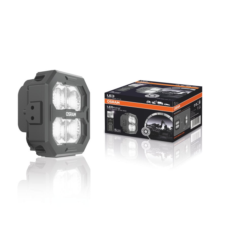produktbillede forfra, der viser LED-kørearbejdslys Cube PX2500 Ultra Wide – OSRAM