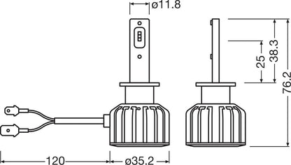 LEDriving HL BRIGHT H1 – emballage og indhold | OSRAM
