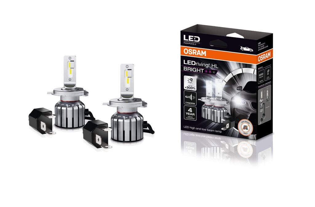 LEDriving HL BRIGHT H4/H19 – produktbillede forfra | OSRAM