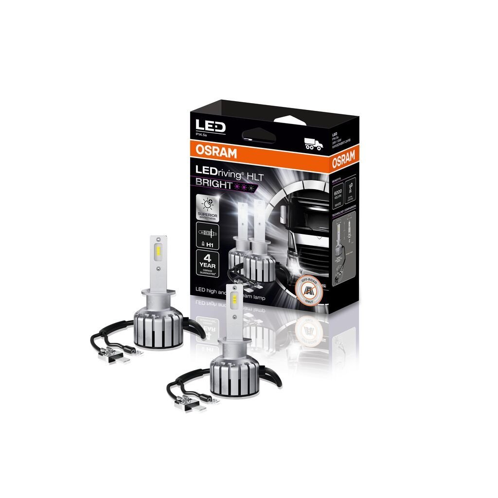 sidebillede, der viser profil og design af LEDriving HLT BRIGHT H1 – 24V – OSRAM